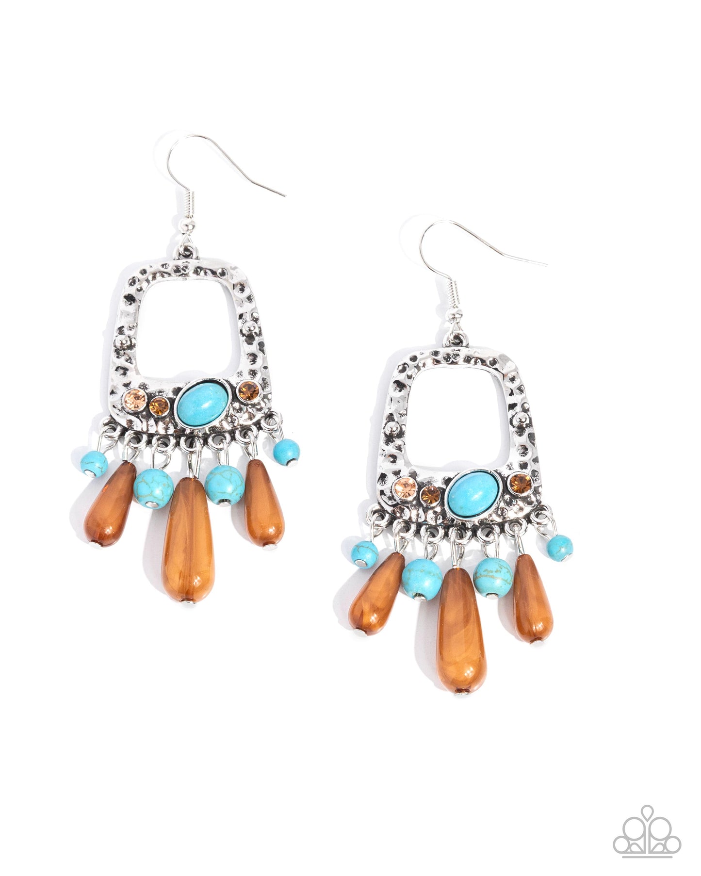 Creative Craft - Silver w/Blue Earrings