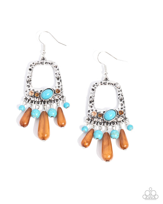 Creative Craft - Silver w/Blue Earrings