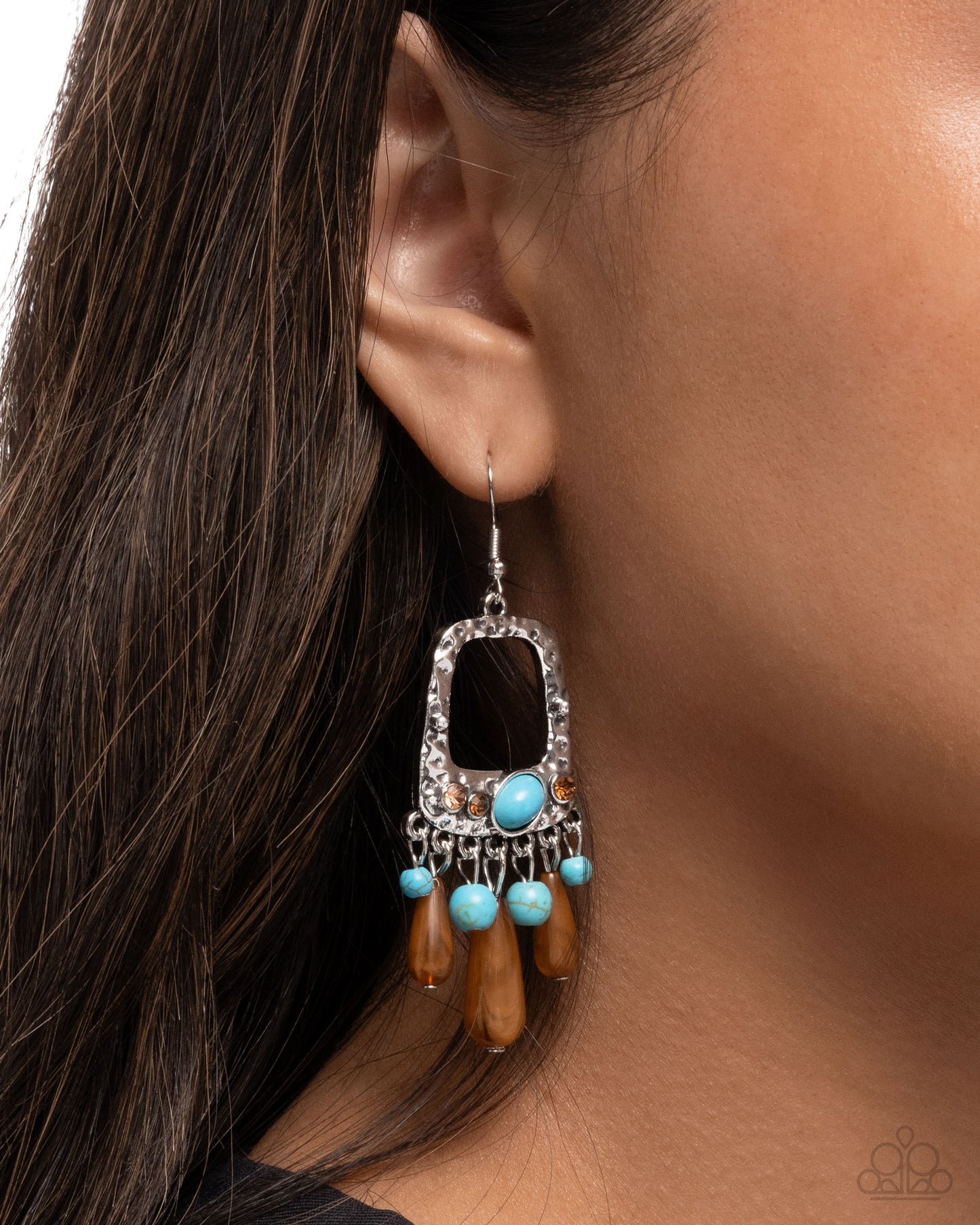 Creative Craft - Silver w/Blue Earrings