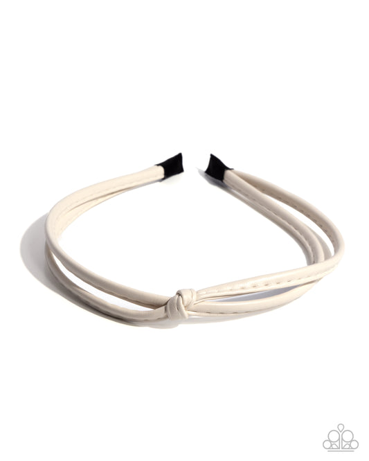 Believe It Or KNOT - White Headband