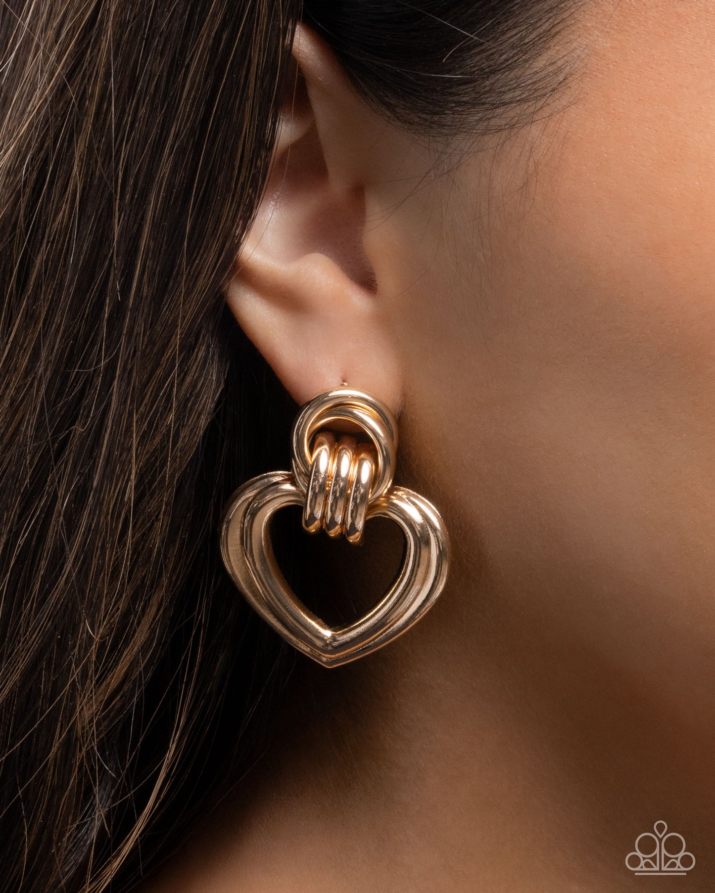 Constant Calm - Gold Heart Earrings
