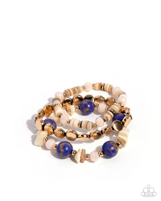 Earthy Entertainer - Gold w/Purple Bracelet