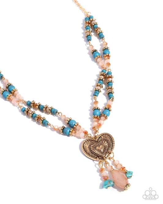 Breathe a Sigh of Relief - Gold w/Multi Necklace