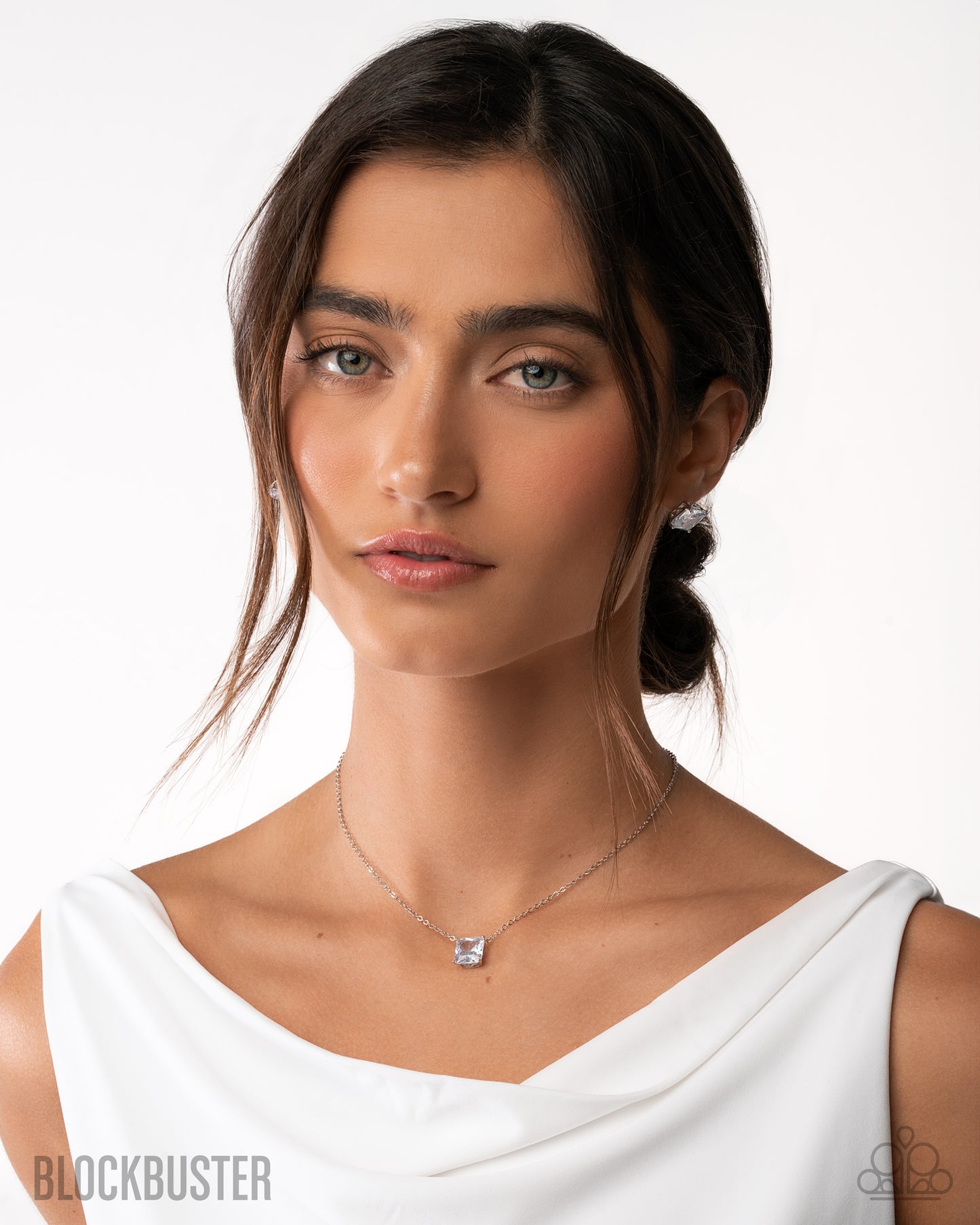 GLOW Time - White Cubic Zirconia Earrings