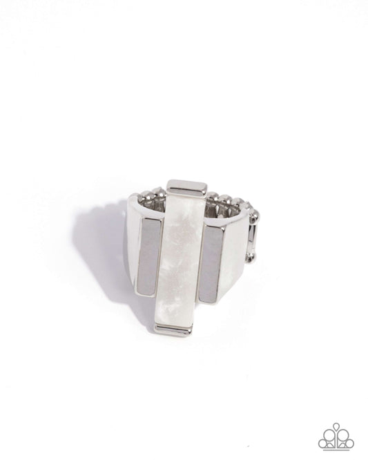 Stony Showcase - Silver w/White Ring
