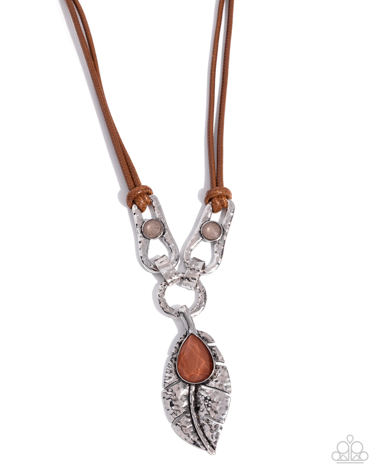 Fierce Feather - Brown Necklace