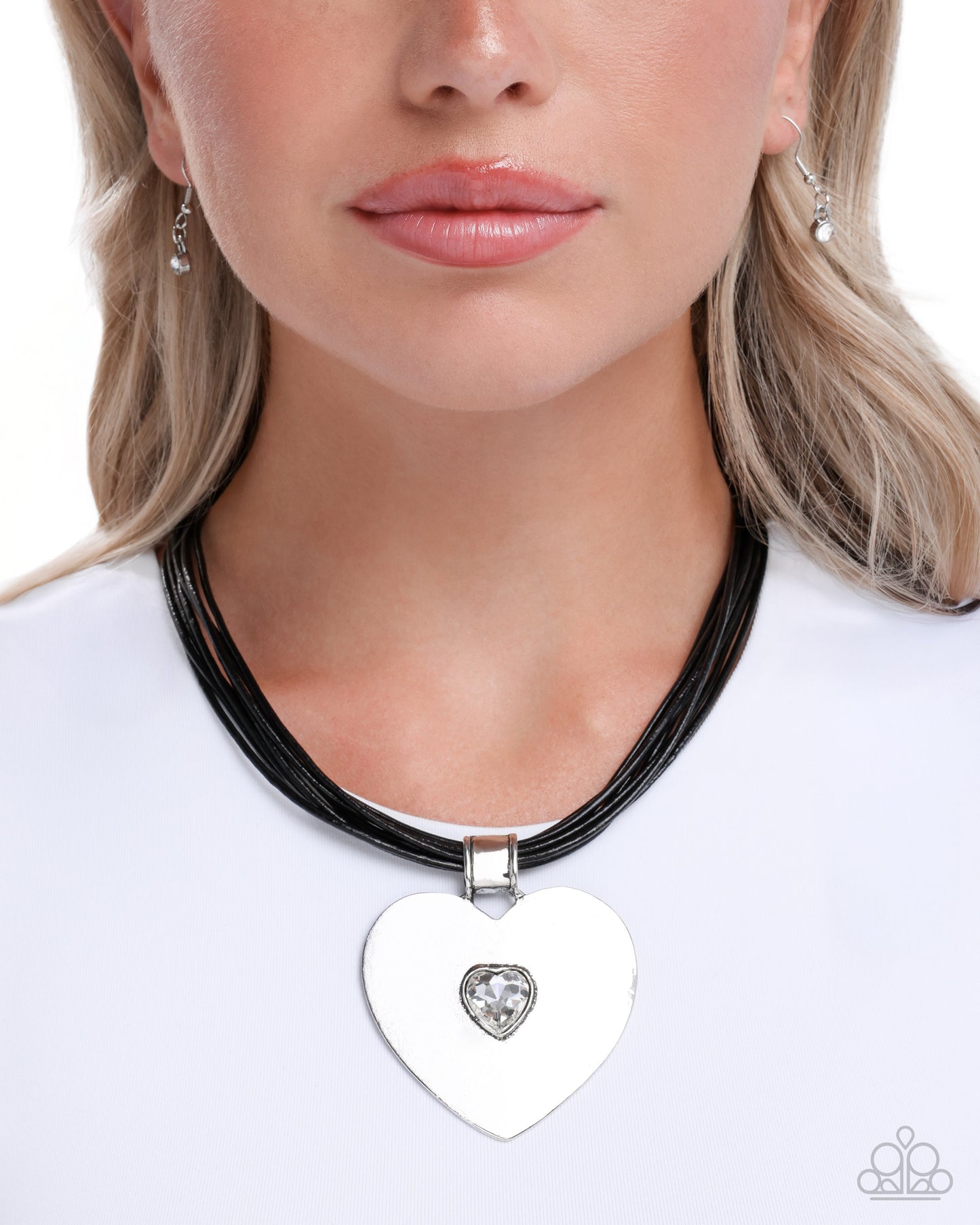 Galentines Day - Black Heart Necklace