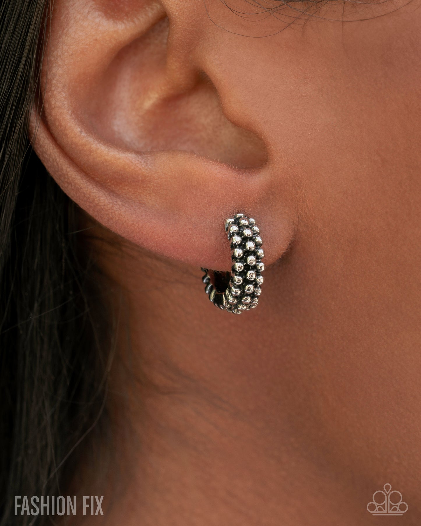 Classic Character - Silver Hinge Earring