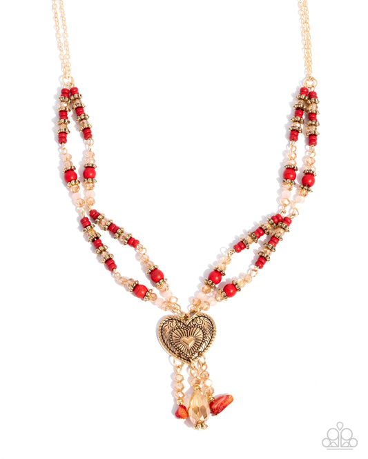 Breathe a Sigh of Relief - Red Necklace