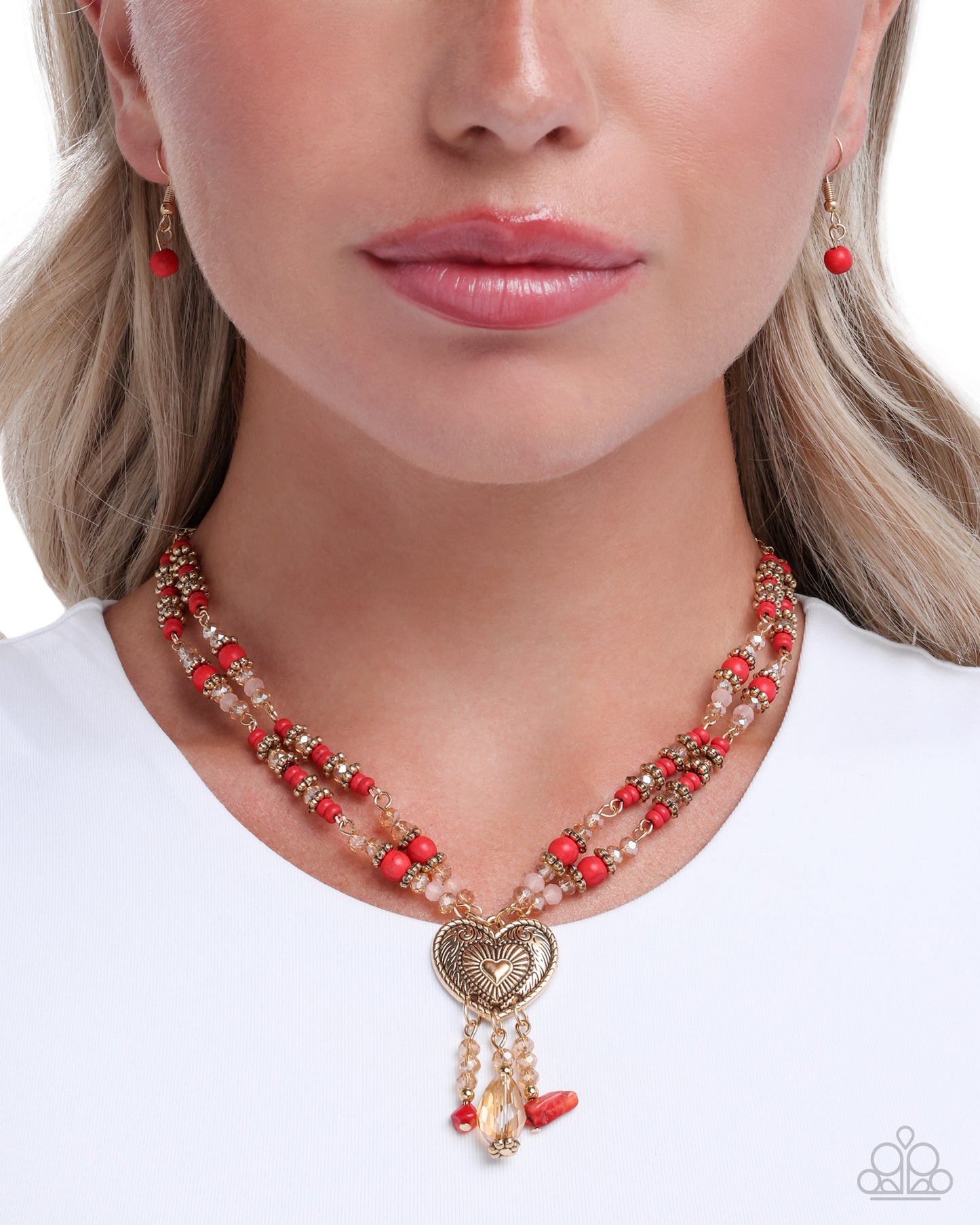 Breathe a Sigh of Relief - Red Necklace