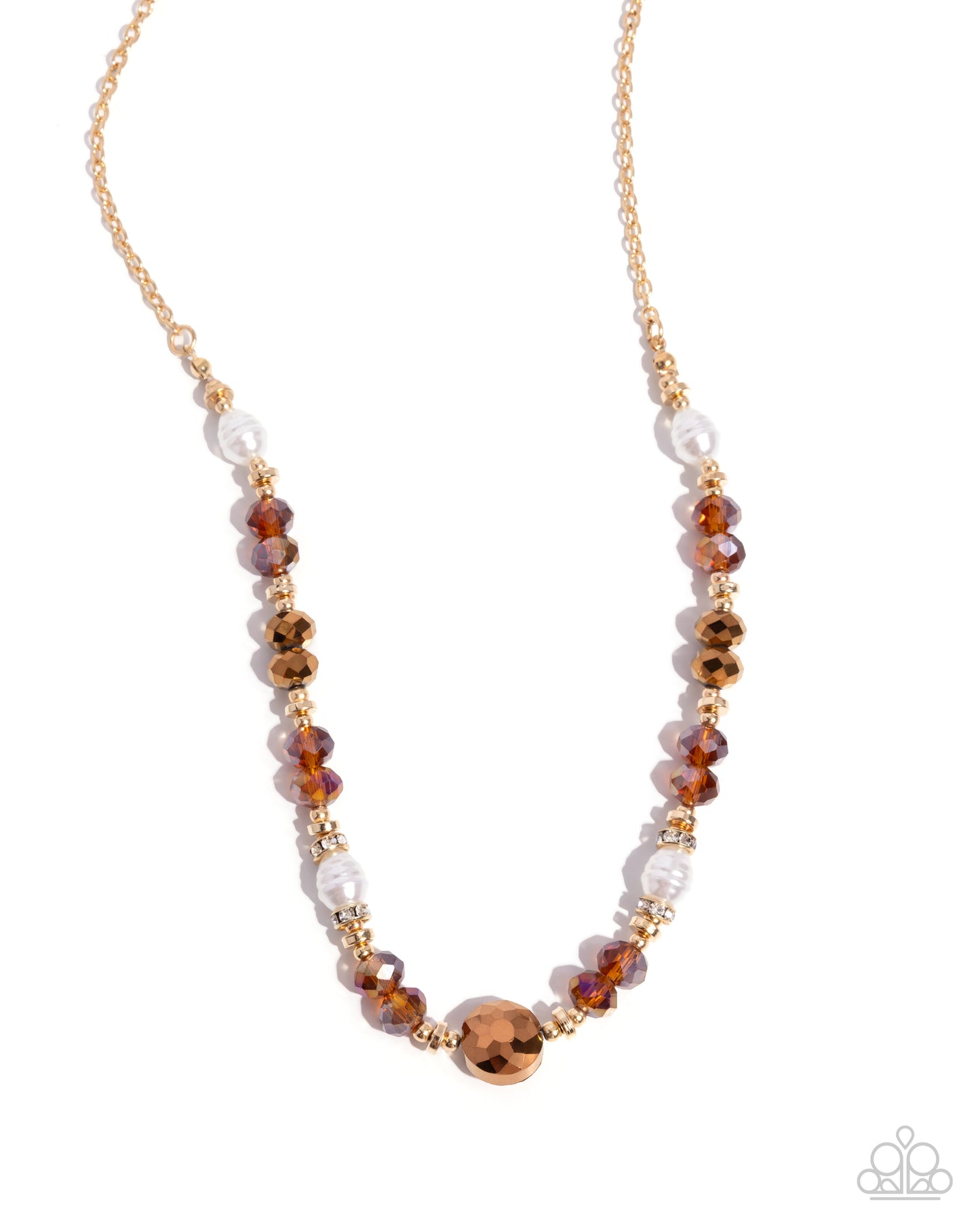 Complete Look - Allegro Assumption Set - Necklace & Bracelet - Gold w/Brown