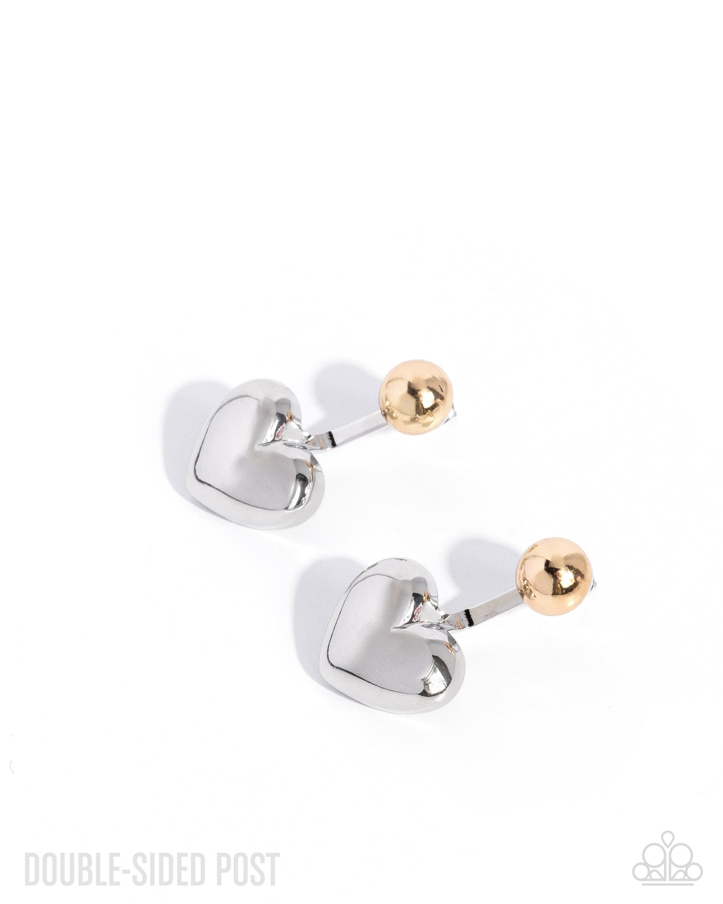 Flirty Finale - Silver & Gold Earrings