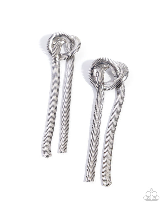Twisted Tale - Silver Earrings