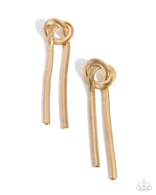 Twisted Tale Earrings - Gold