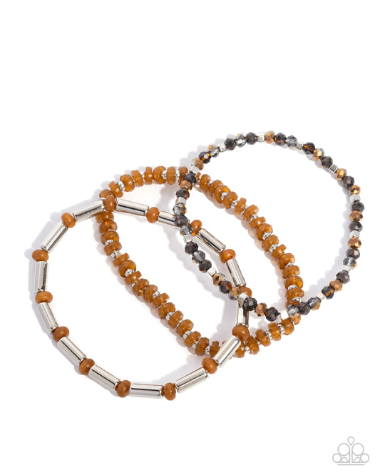 Flash of Fashion - Brown Bracelet
