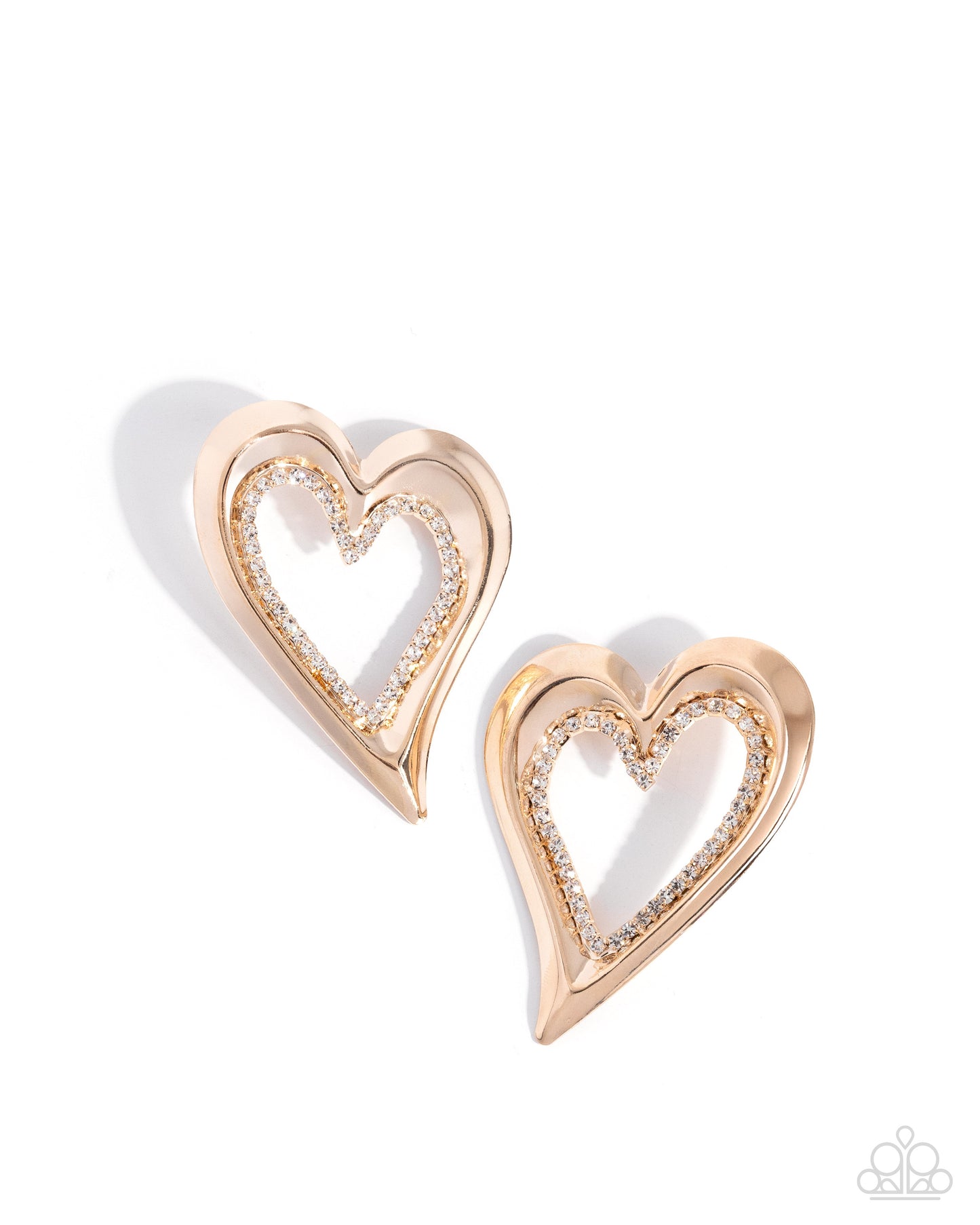 Cupid Chic - Gold Heart Earrings
