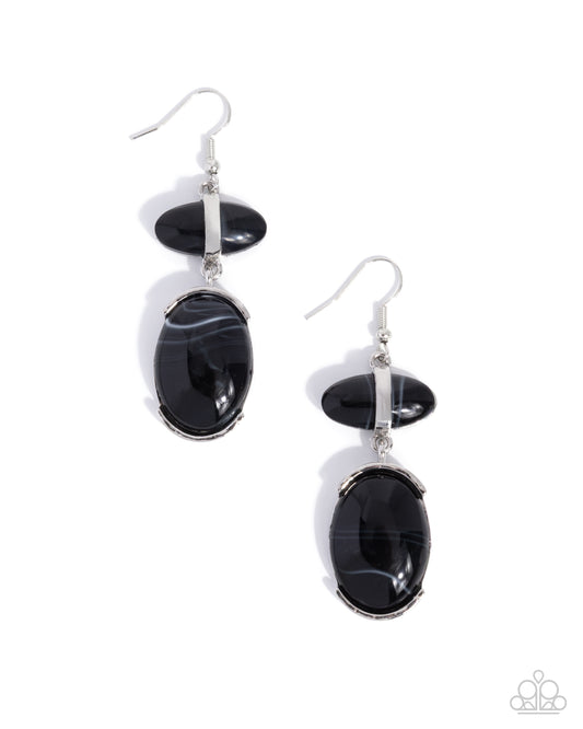 Basic Balance - Black Earrings