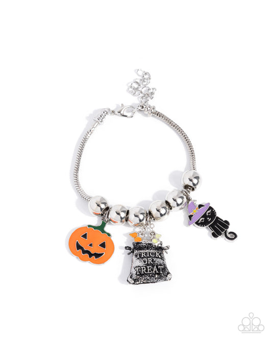 Haunted Halloween - Silver w/Multi  Bracelet