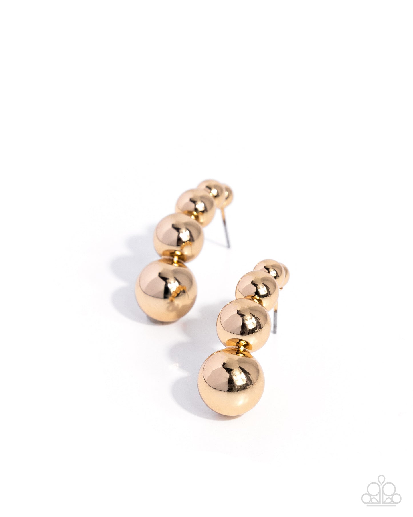 Graduated Grunge - Gold Earrings