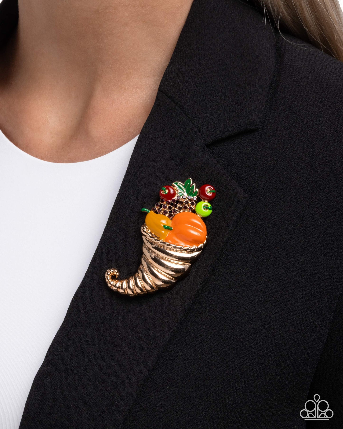 Cornucopia Chic - Multi Brooch