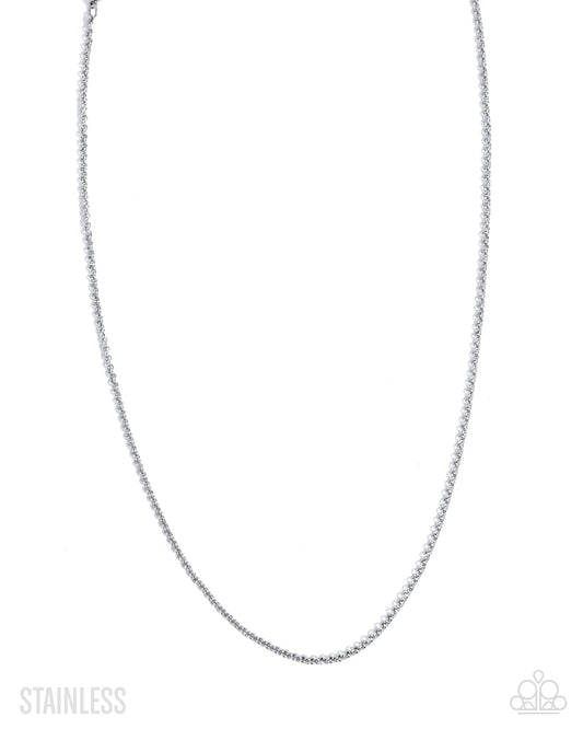 Luminescent Leverage - Silver Stainless Men's Chain / Necklace
