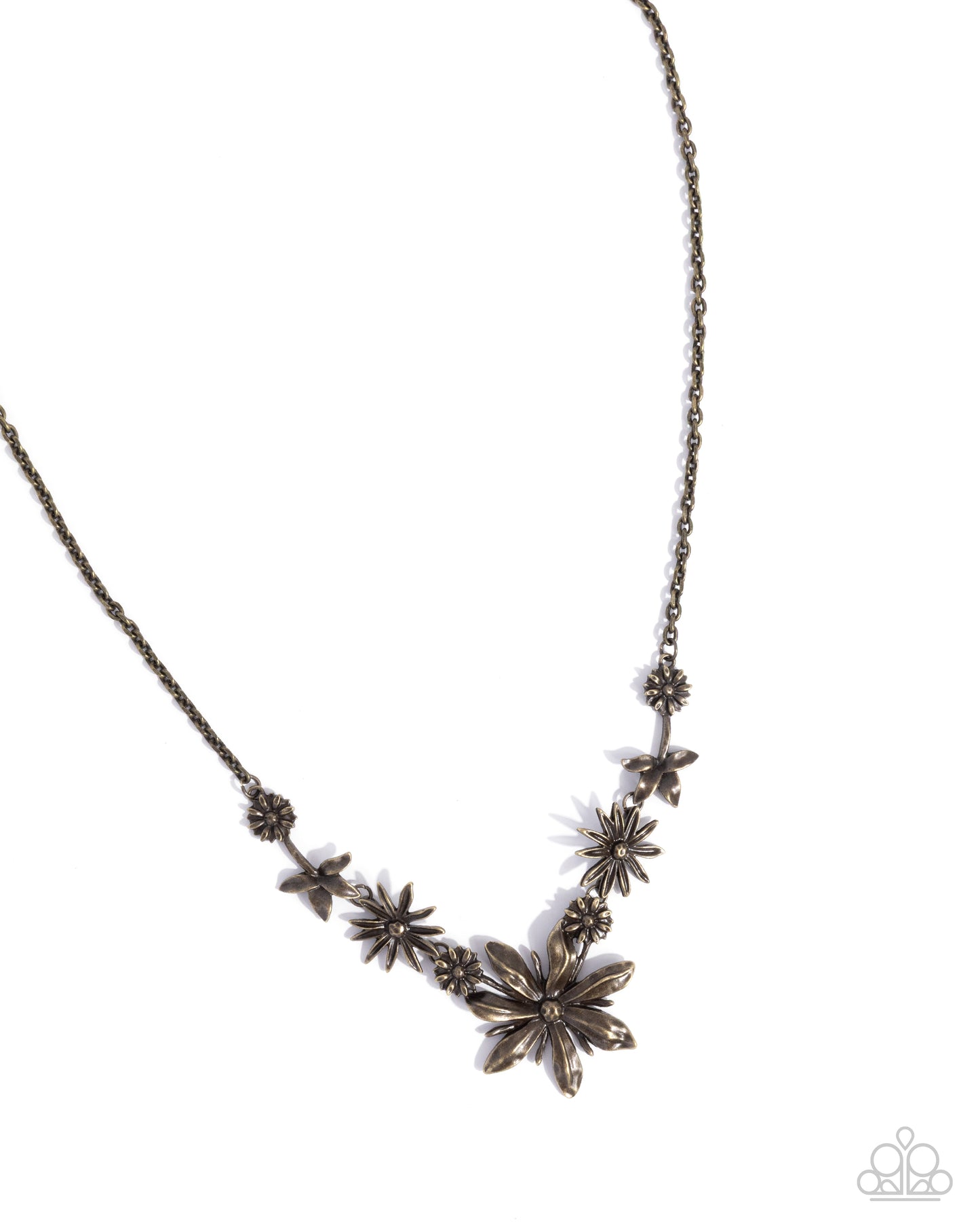 Whimsical Wiz - Brass Flower Necklace