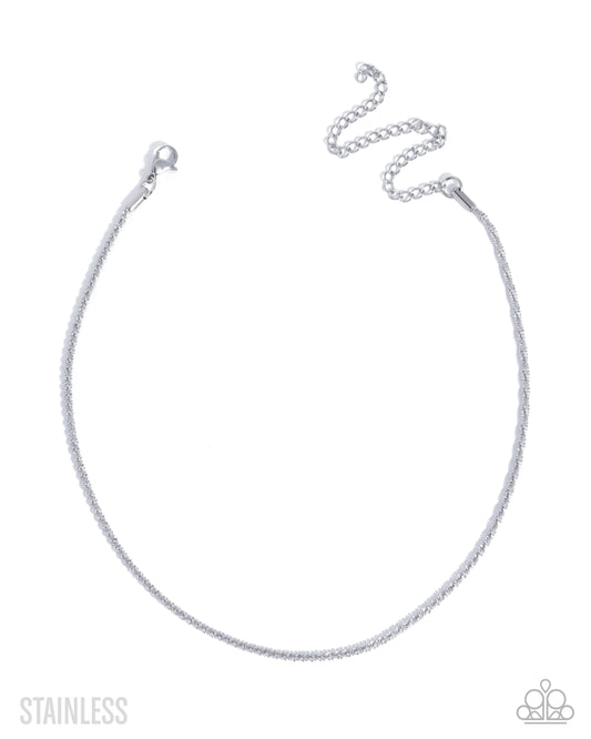 Authoritative Academy - Silver (Stainless Steel) Necklace - choker