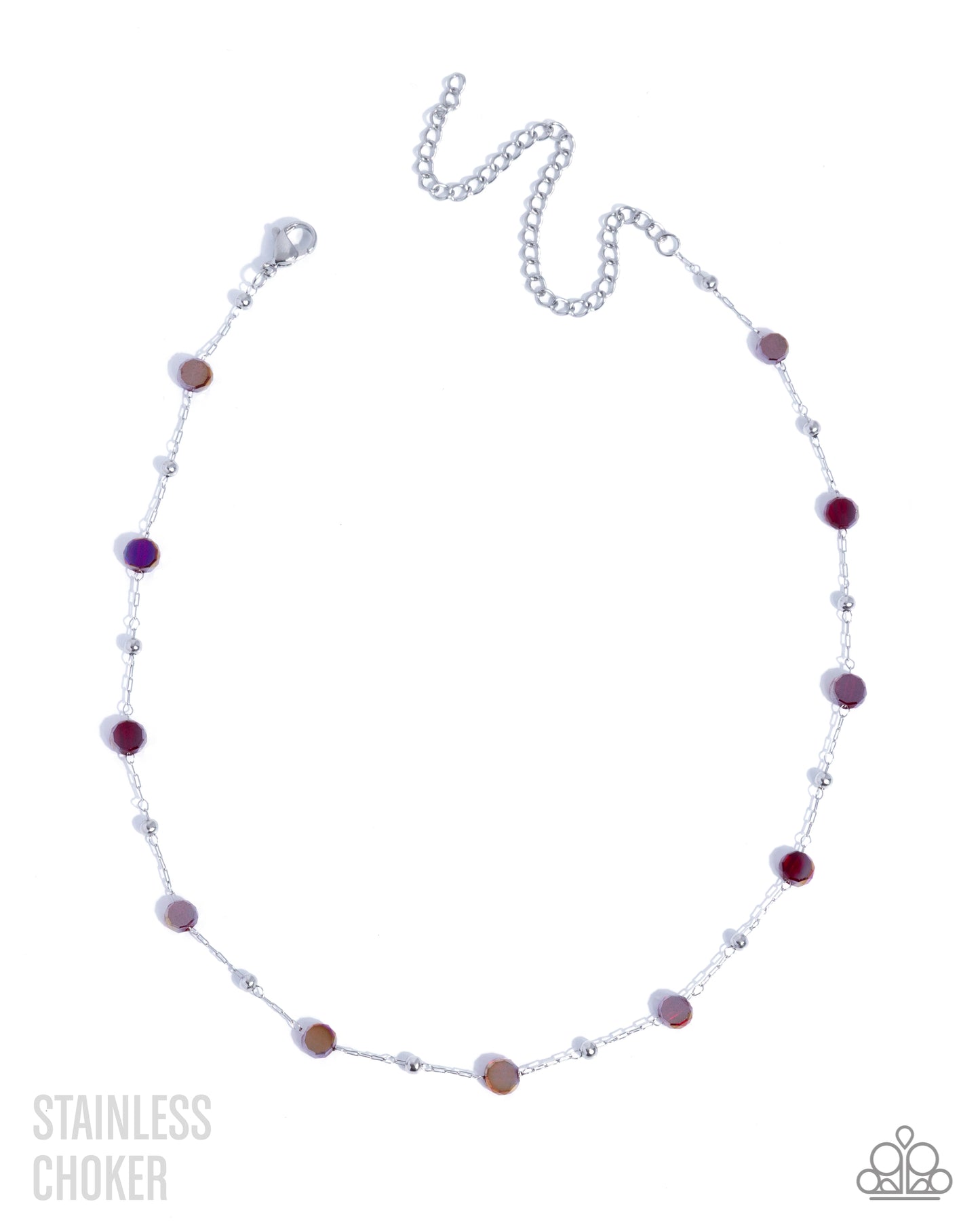 Defaced Decadence Necklace  - Red