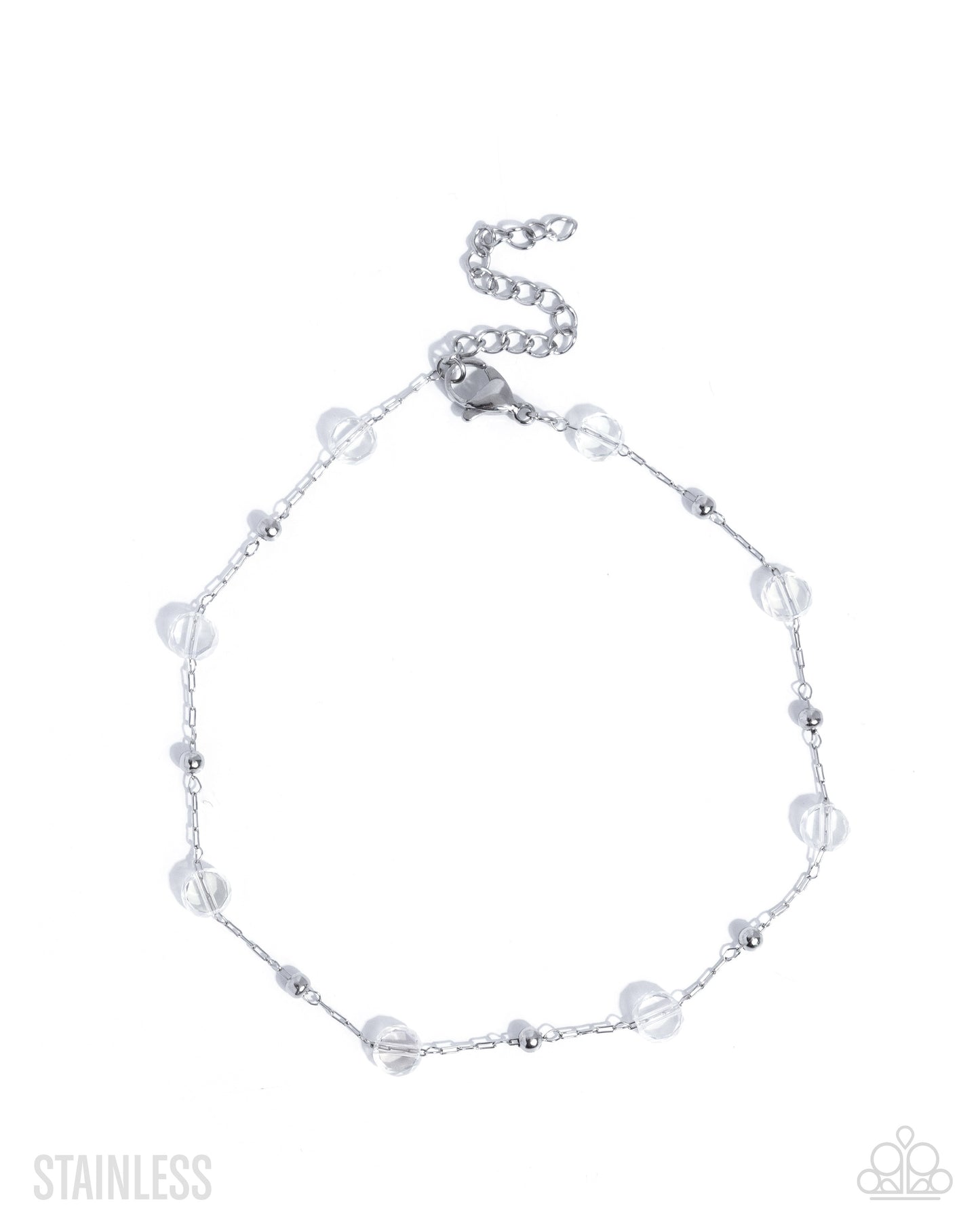 Defaced Dedication - White Anklet
