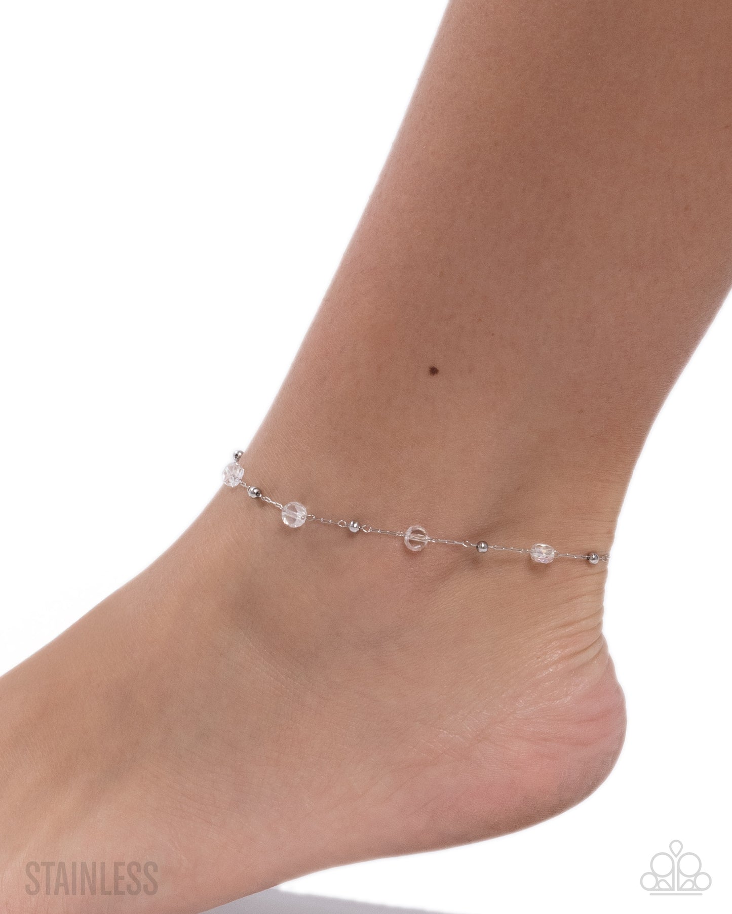 Defaced Dedication - White Anklet