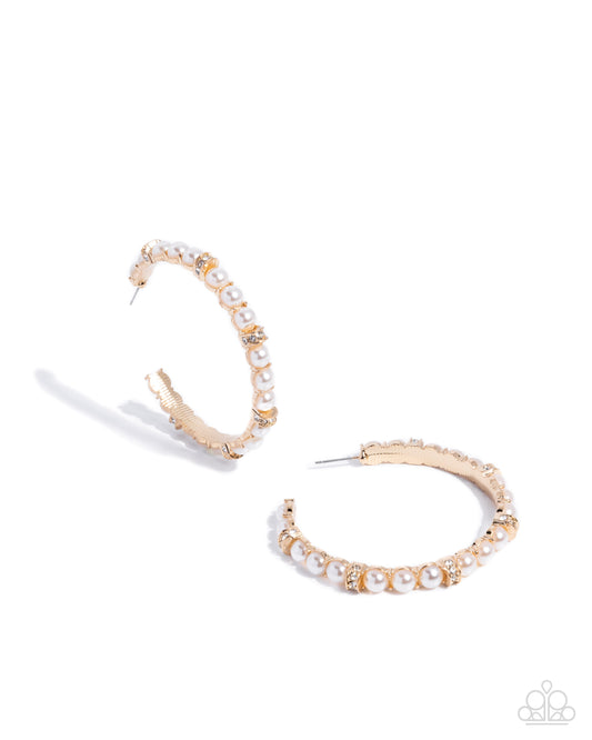 Classical Ballet - Gold w/Pearls Earrings
