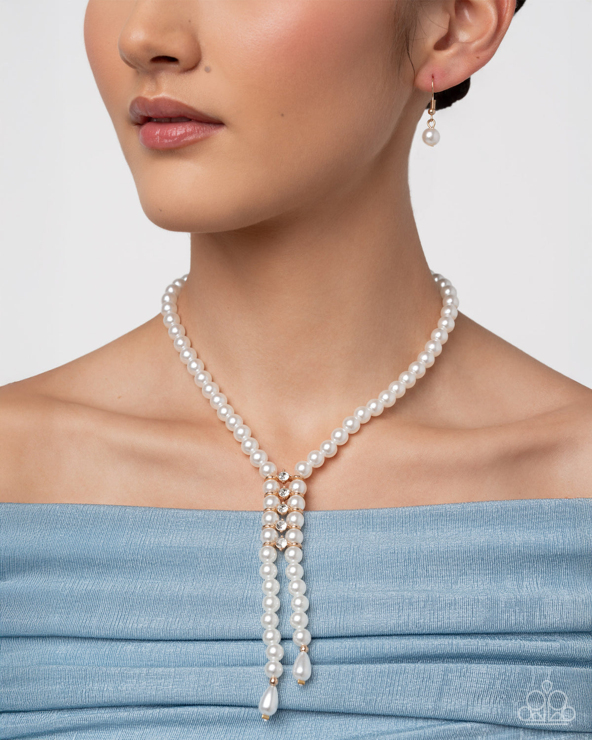 Paid in Pearls - Pearls w/Gold Necklace & Bracelet Set