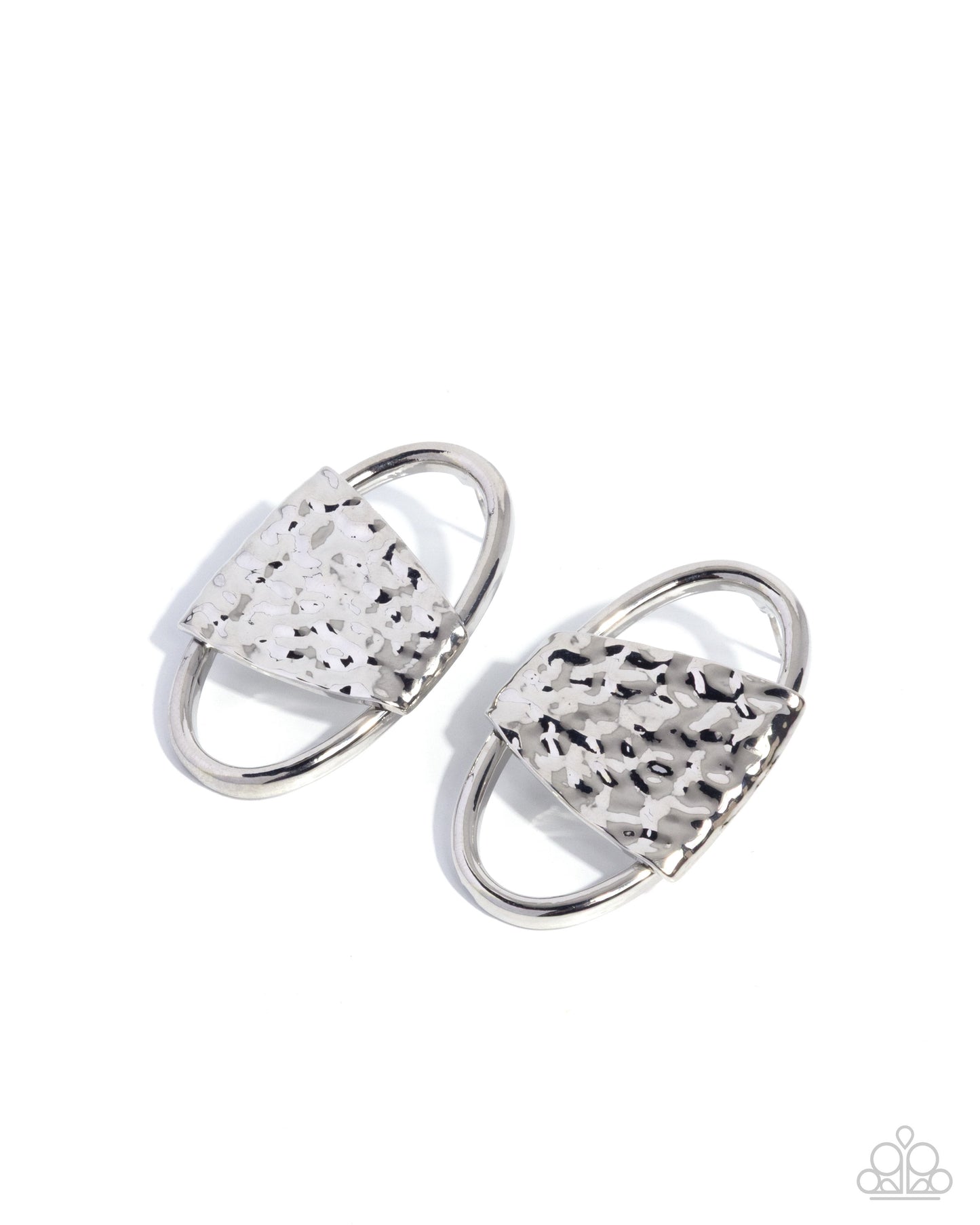 Oval Attitude - Silver Earrings