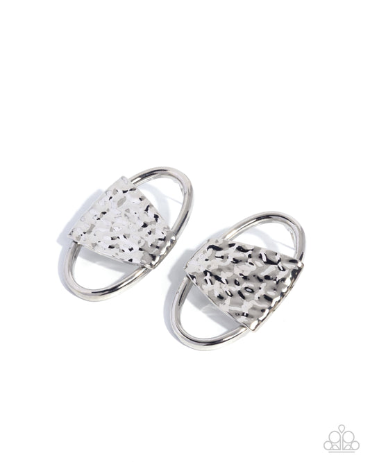 Oval Attitude - Silver Earrings