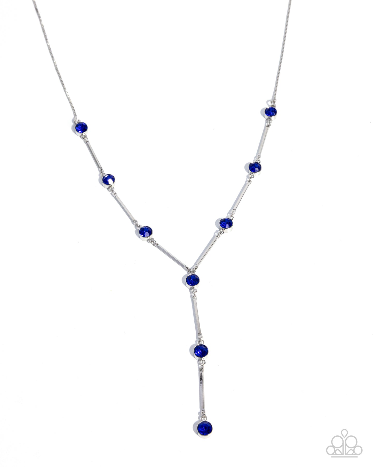 Corporate Climb - Silver w/Blue Necklace