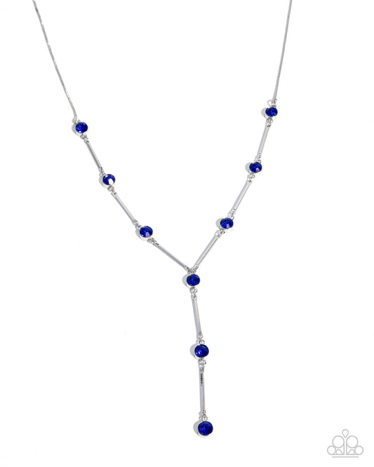 Corporate Climb - Silver w/Blue Necklace
