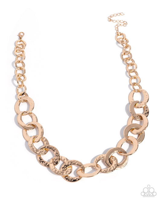 Trendy Takedown - Gold Necklace
