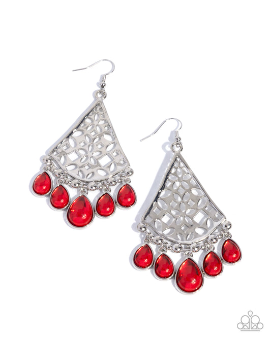 Woven Weekend Earrings - Red