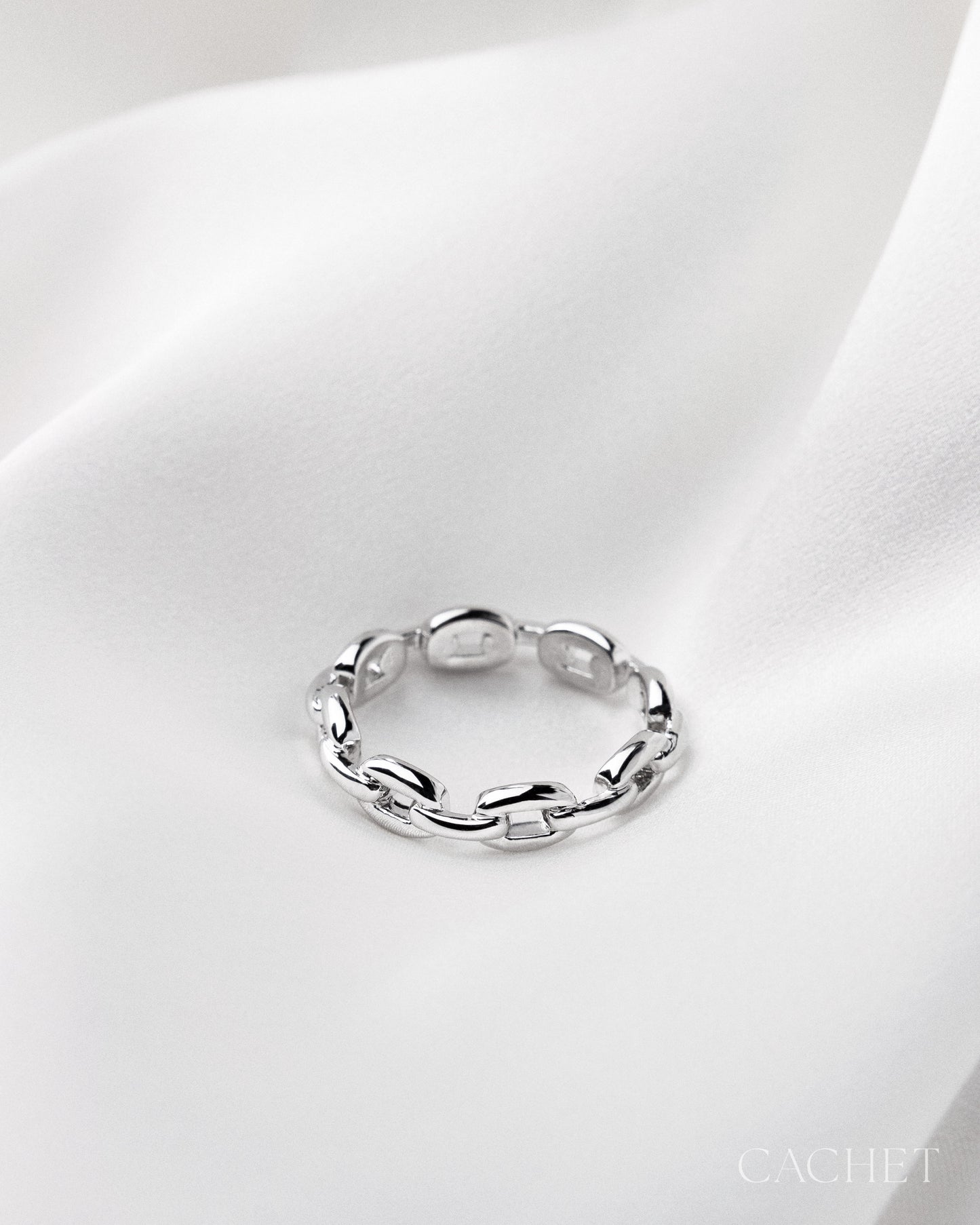 Cachet - Entwined - Silver/Rhodium Ring  (size 7 ring)