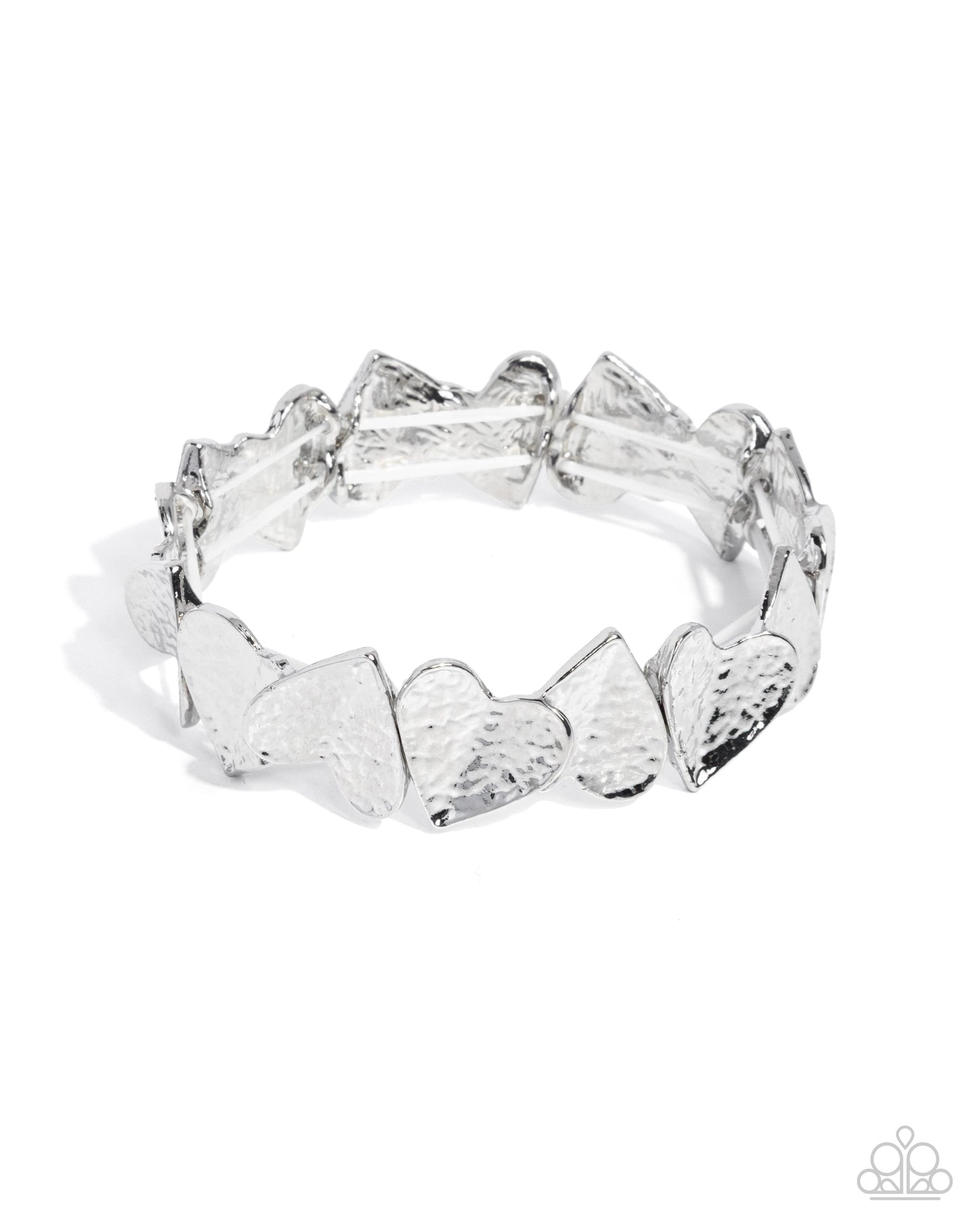 Swoon-Worthy Shimmer - Silver Heart  Bracelet