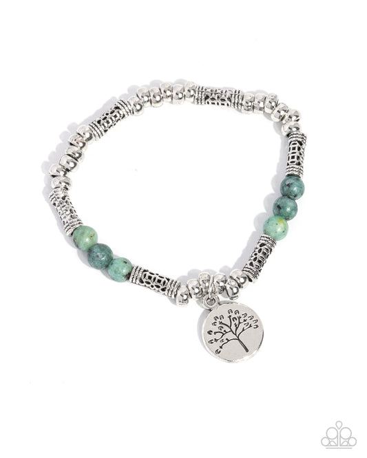 Tender Tree - Silver w/Green Bracelet