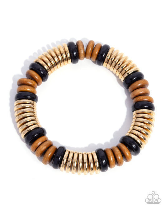 Wood Work Bracelet - Black