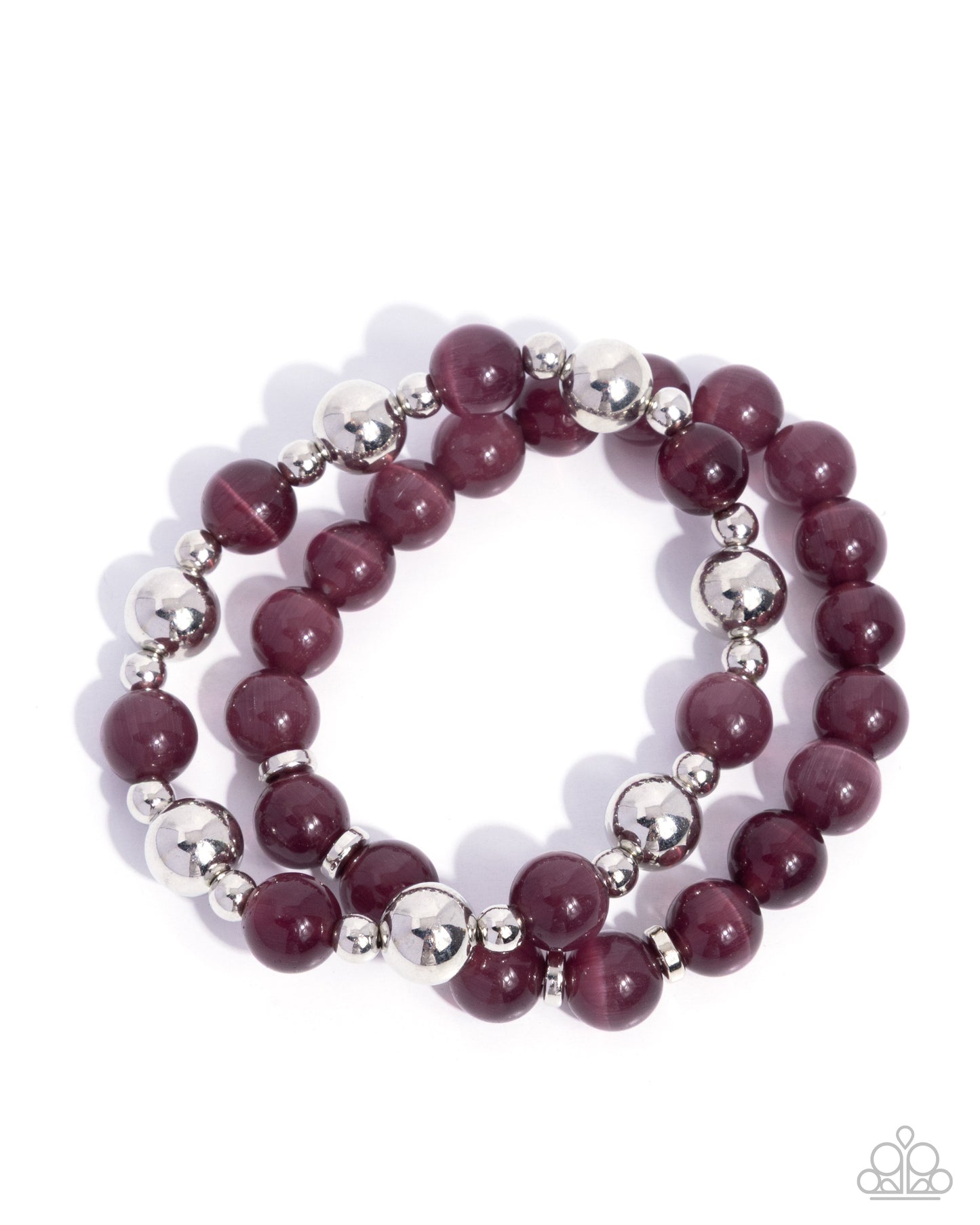 Fun-Loving Fantasy - Silver w/Purple Bracelet