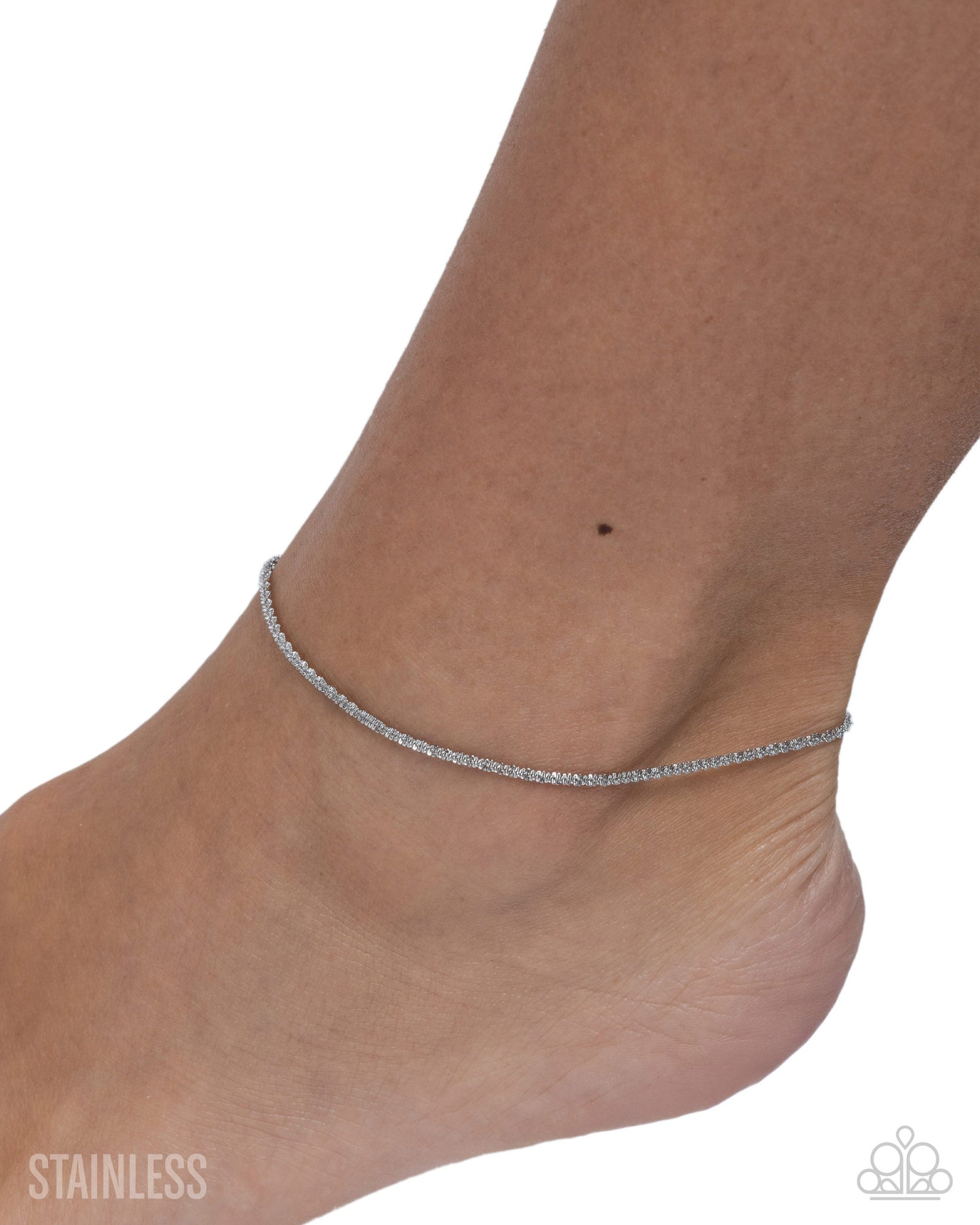Sensational Strength - Silver Stainless Steel Anklet