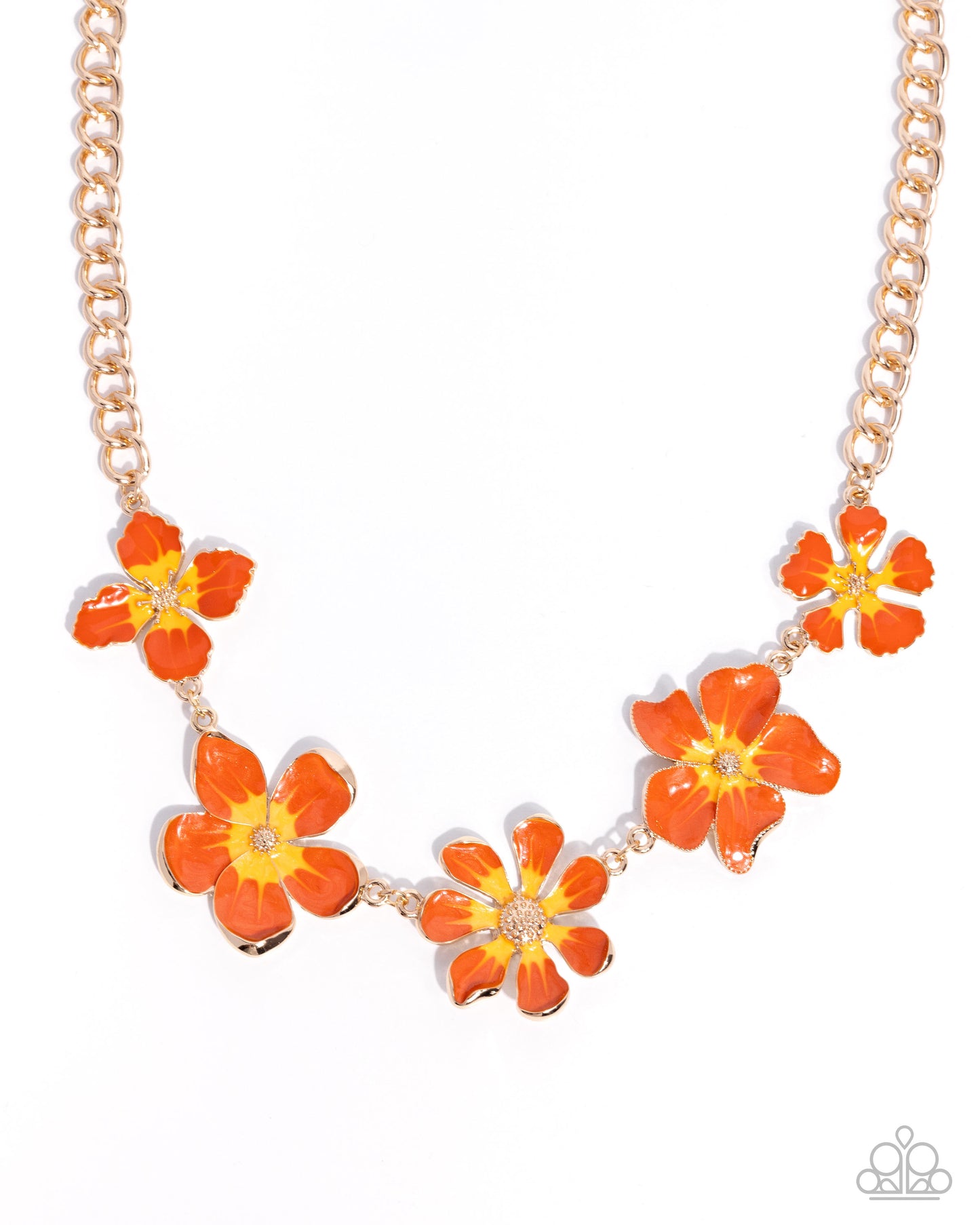 Constant Color - Orange flower Necklace