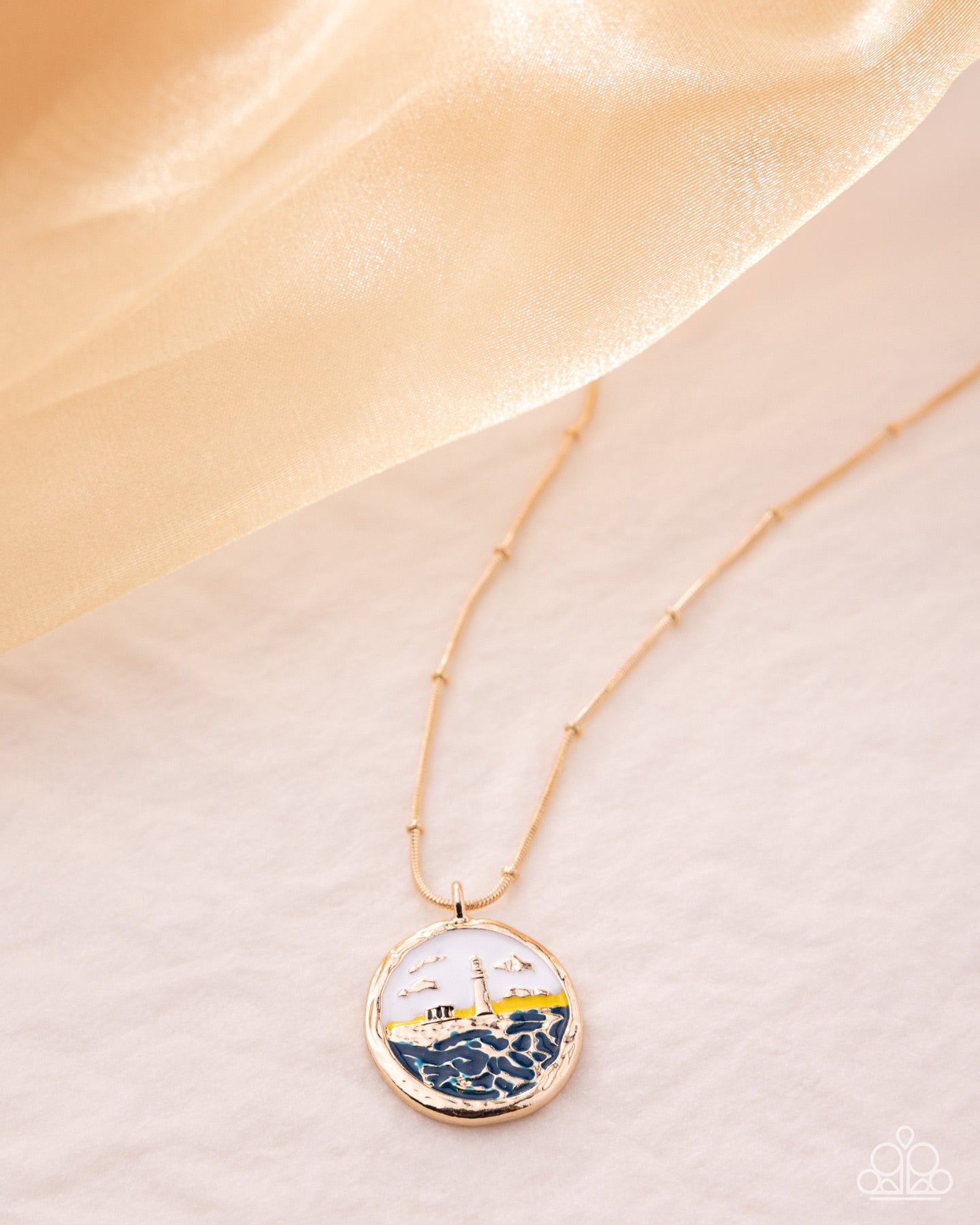 Laid-Back Lighthouse - Gold Multi Lighthouse  Necklace