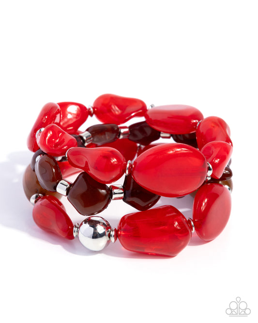 Soothing Stack Bracelet- Red