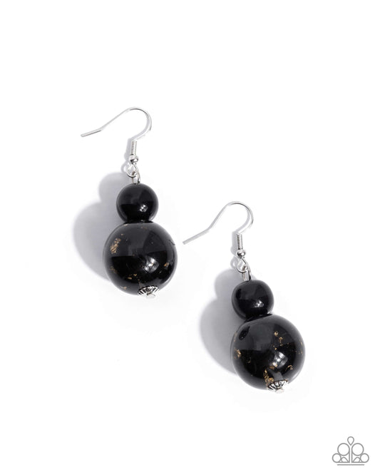 Funky Freestyle - Black Earrings