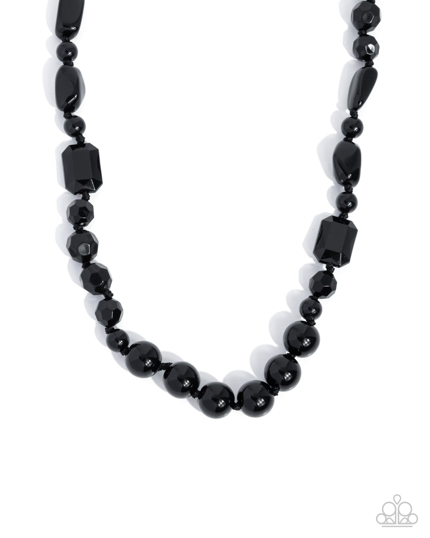 Socialite Shapes - Black Necklace
