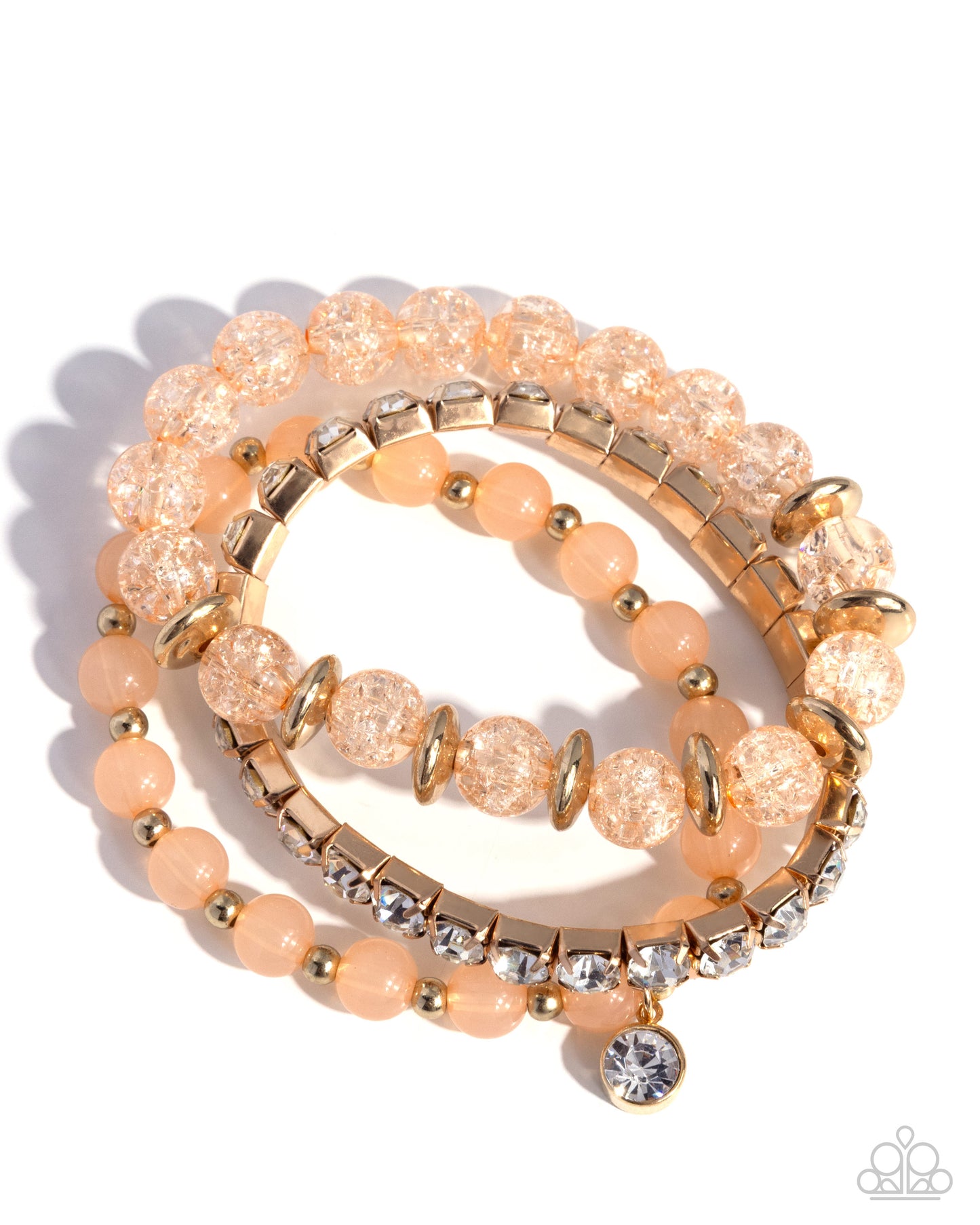 Shattered Style - Gold w/Peach Bracelet